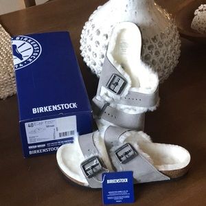 NWT BIRKENSTOCK Shearling Arizona Sandal Sz. 40